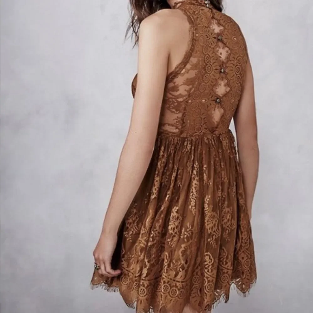 Free People Verushka Lace Mini Dress 4